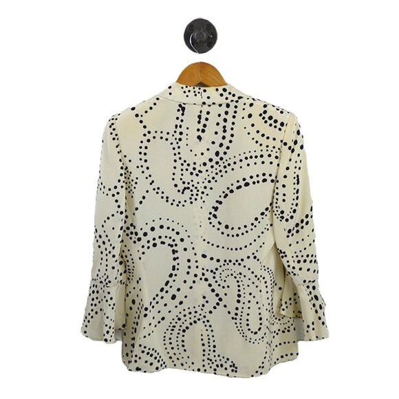 Ecaille Paris Polka Dot Silk Print Blazer #174-25 - Picture 3 of 3